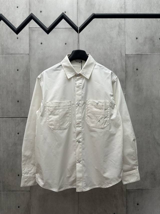 Dior 2025Ss new off-white workwear long-sleeved shirt This Cd Diamond suit is a