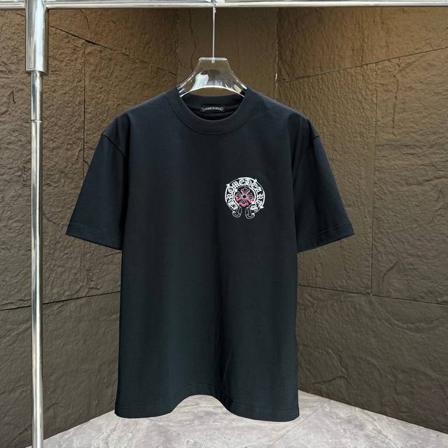 Ch* Chrome Hearts* 2025 Spring and Summer New Short Sleeve T-shirt Heavy Cotton