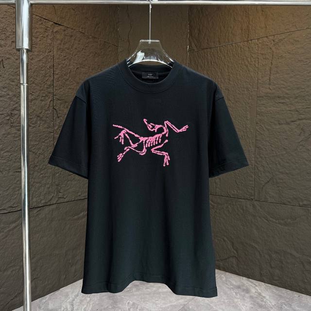 Arc* Bird* 2025 Spring/Summer new short-sleeved T-shirt Heavy cotton letter logo