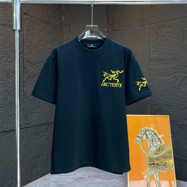 Arc* Bird* 2025 Spring/Summer new short-sleeved T-shirt Heavy cotton letter logo