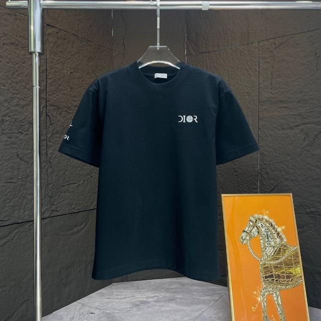 Dior* Dior* joint 2025 spring and summer new short-sleeved T-shirt Heavy cotton