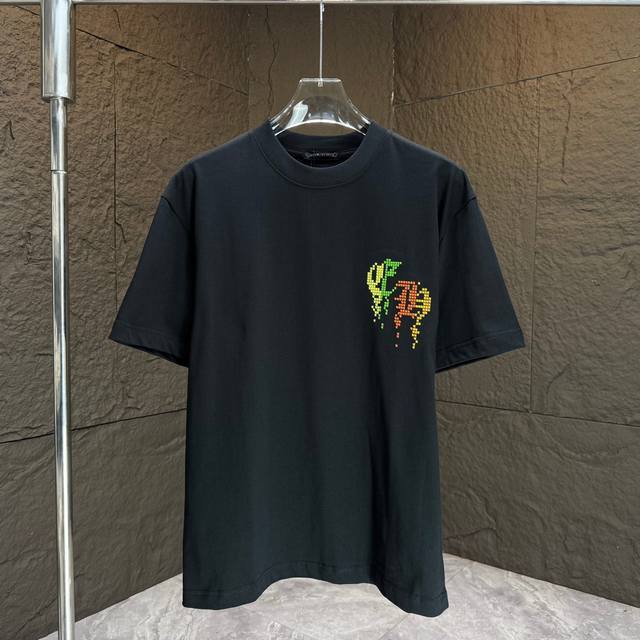 Ch* Chrome Hearts* 2025 Spring and Summer New Short Sleeve T-shirt Heavy Cotton