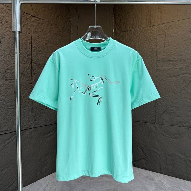 Arc* Bird* 2025 Spring/Summer new short-sleeved T-shirt Heavy cotton letter logo