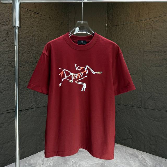 Arc* Bird* 2025 Spring/Summer new short-sleeved T-shirt Heavy cotton letter logo
