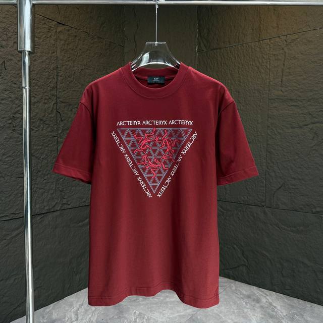 Arc* Bird* 2025 Spring/Summer new short-sleeved T-shirt Heavy cotton letter logo