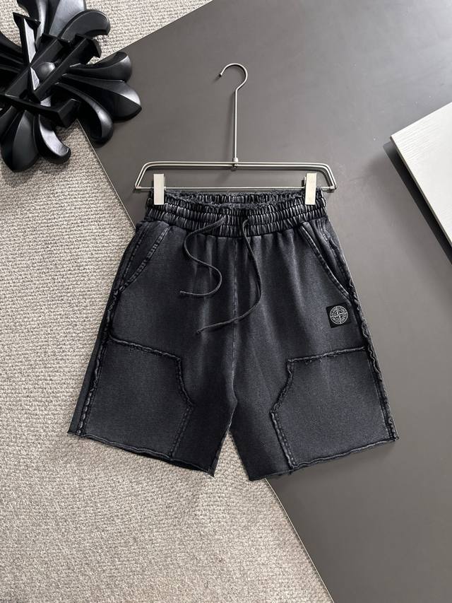 High quality Stone Lsland 2025 spring and summer new elastic band casual brushed