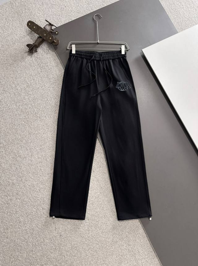 Dior 2025 Spring and Summer new elastic casual pants, thin custom-made fabric, h