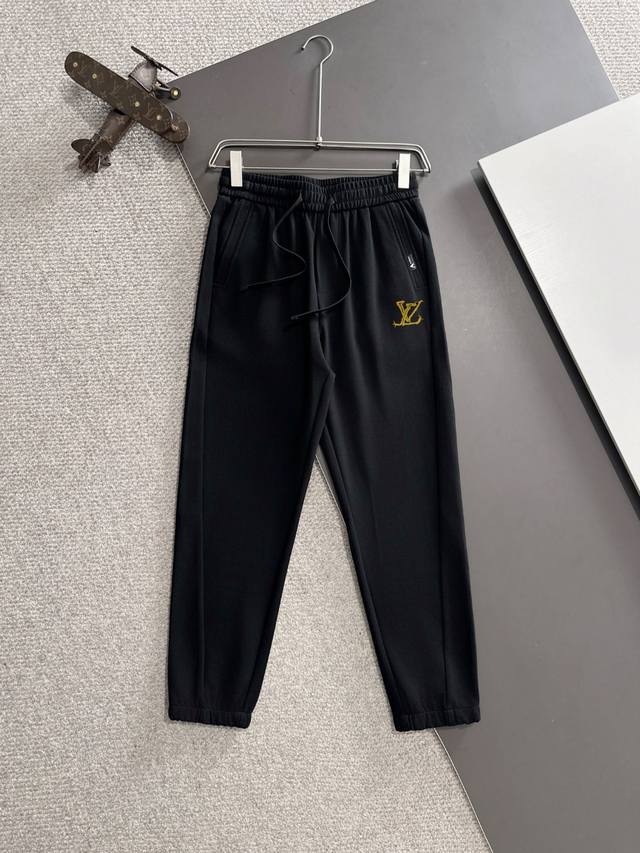 Next-day delivery Lv 2025 spring and summer new elastic casual pants, thin count