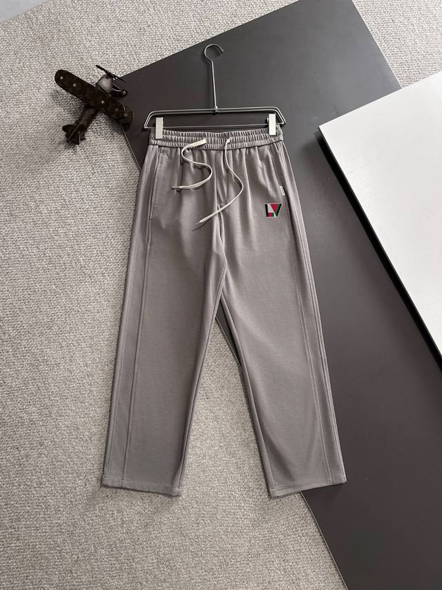 Next-day delivery Lv 2025 spring and summer new elastic casual pants, thin count