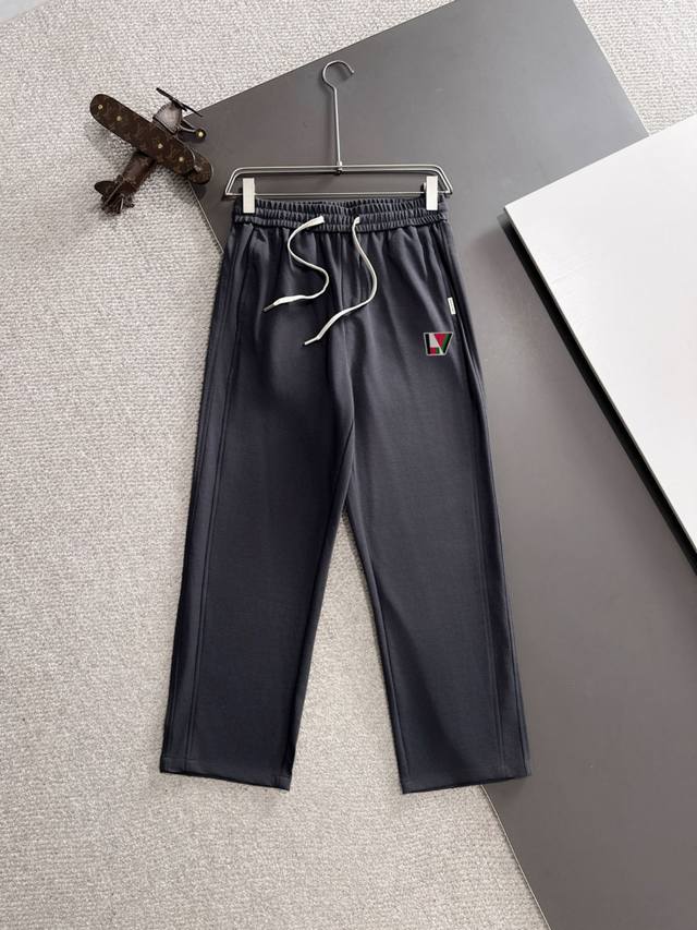 Next-day delivery Lv 2025 spring and summer new elastic casual pants, thin count
