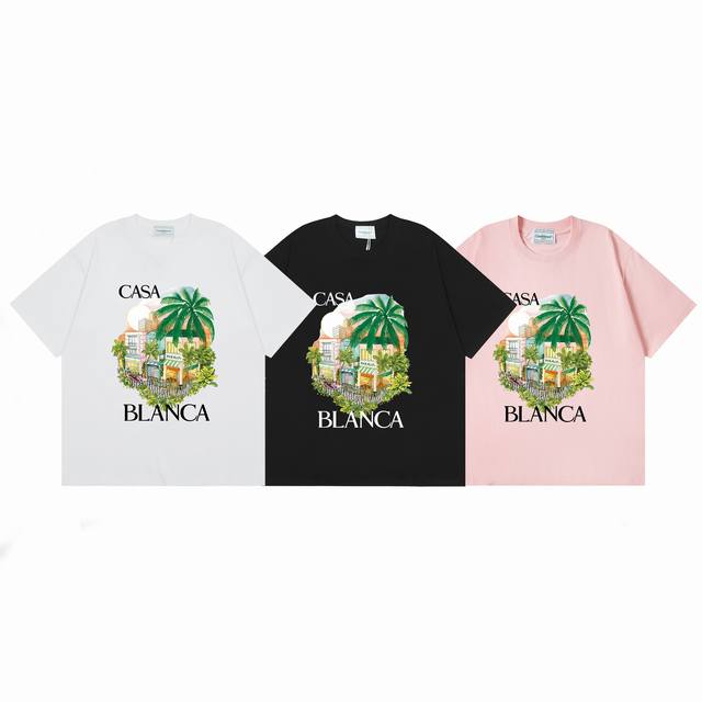 Style C150 Casablanca High Quality Cotton Double Sand Casual Short Sleeve T-shir