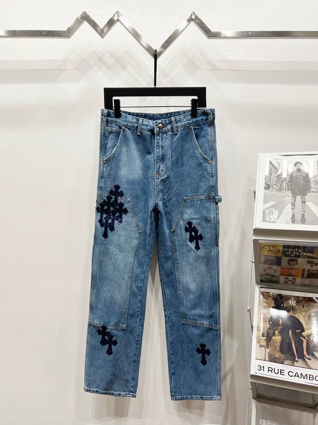 Style: K1030 New 2025 Chrome Hearts jeans The fabric is made of custom-woven hig