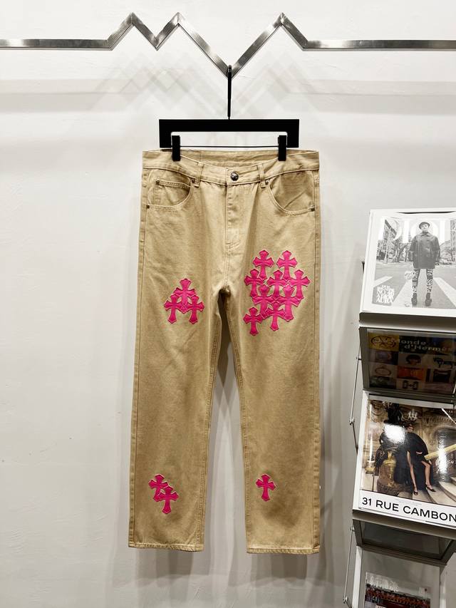 Style: K1330 New 2025 Chrome Hearts jeans The fabric is made of custom-woven hig