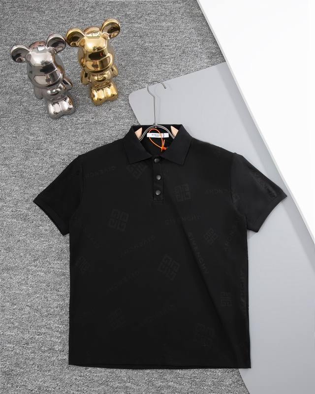 Glvenchy Givenchy fabric jacquard new Polo short sleeve, high quality, the threa