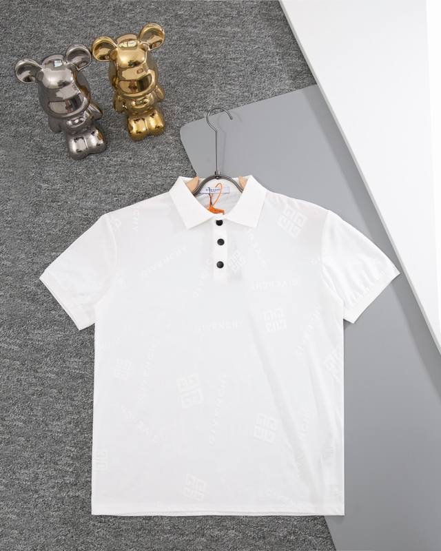 Glvenchy Givenchy fabric jacquard new Polo short sleeve, high quality, the threa