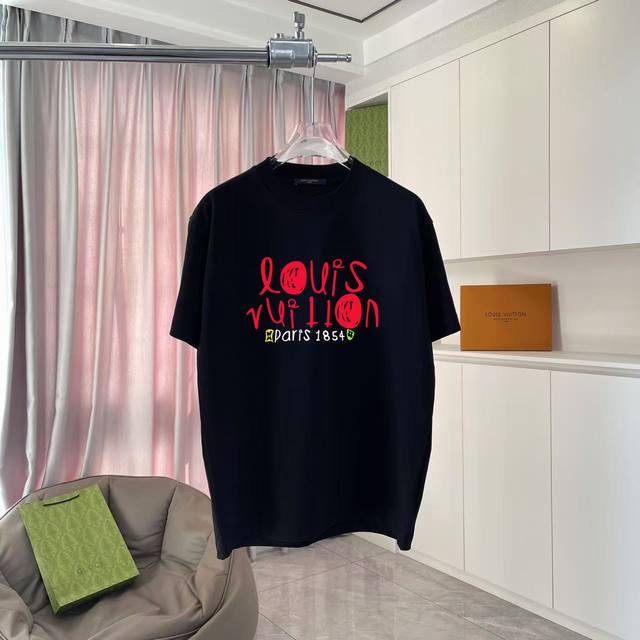Lv*Louis Vuitton 2025 summer new personalized letter logo printing custom fabric