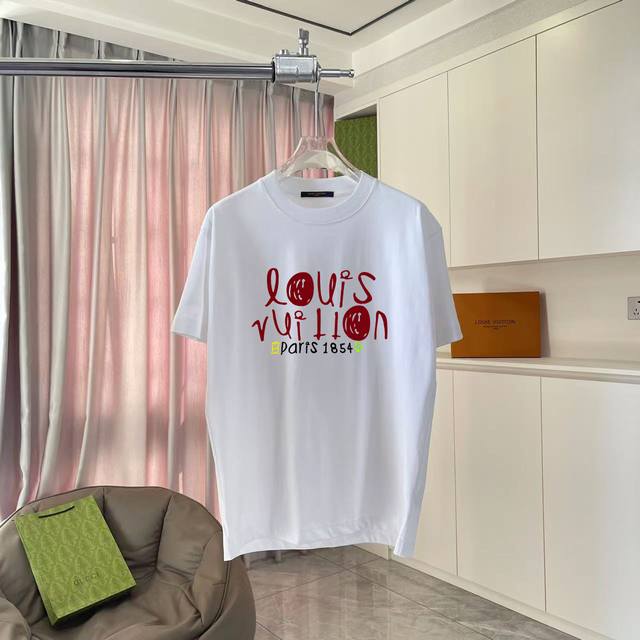 Lv*Louis Vuitton 2025 summer new personalized letter logo printing custom fabric