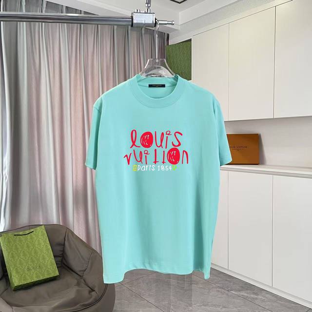 Lv*Louis Vuitton 2025 summer new personalized letter logo printing custom fabric