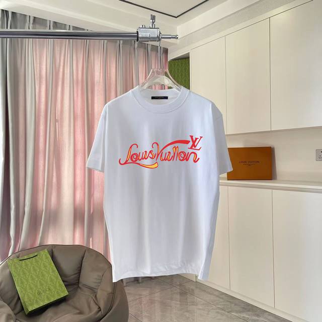 Lv*Louis Vuitton 2025 summer new personalized letter logo printing custom fabric