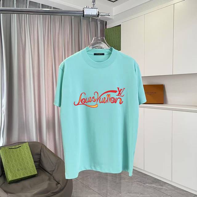 Lv*Louis Vuitton 2025 summer new personalized letter logo printing custom fabric