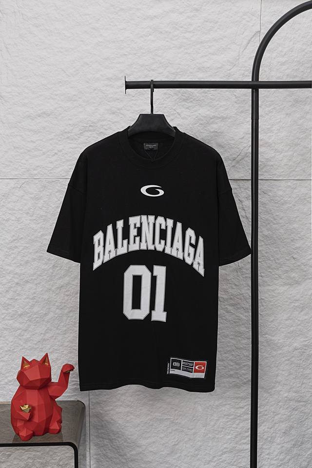 Style No. F041 Balenciaga 2025 new retro basketball T-shirt with printed logo, r