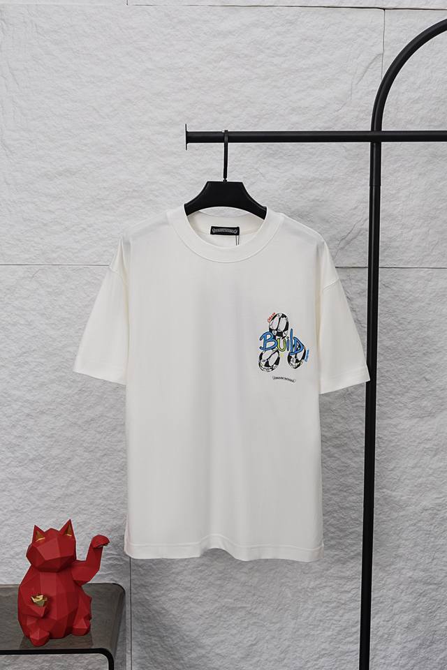 Style No. F039 Chrome Hearts double-sided logo jacquard round neck short sleeve