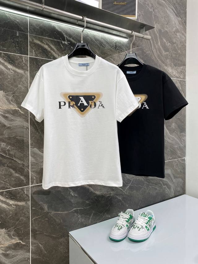 2025 new Prada custom 320G pure cotton fabric has been washed and treated, no sh