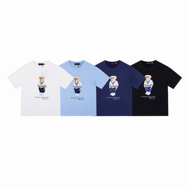 Style number: 511 Ralph Lauren 25Ss new bear print round neck short sleeves The