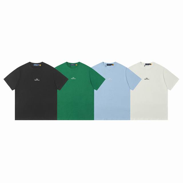 Style: 506 Ralph Lauren 25Ss new summer English letter embroidered round neck T-