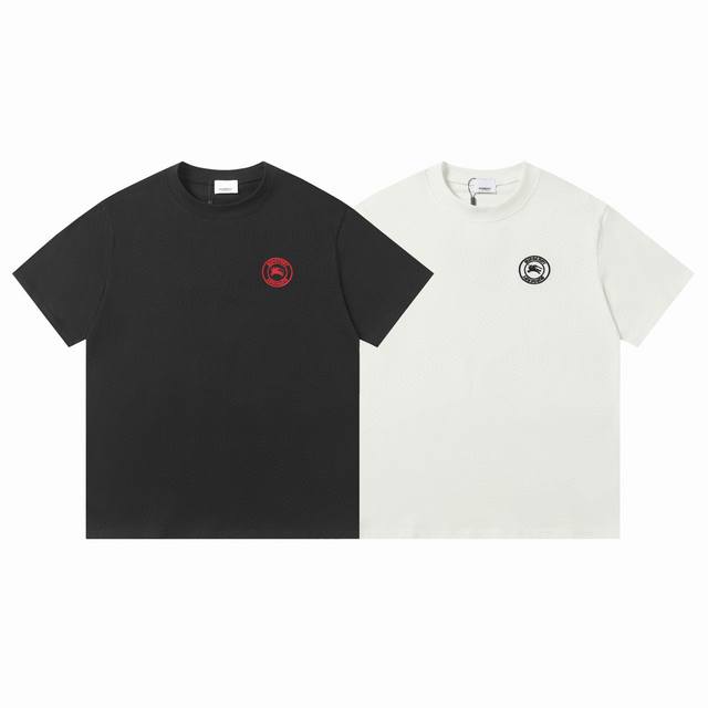 Style number: 712 Burberry knight logo solid color short-sleeved T-shirt, the sa