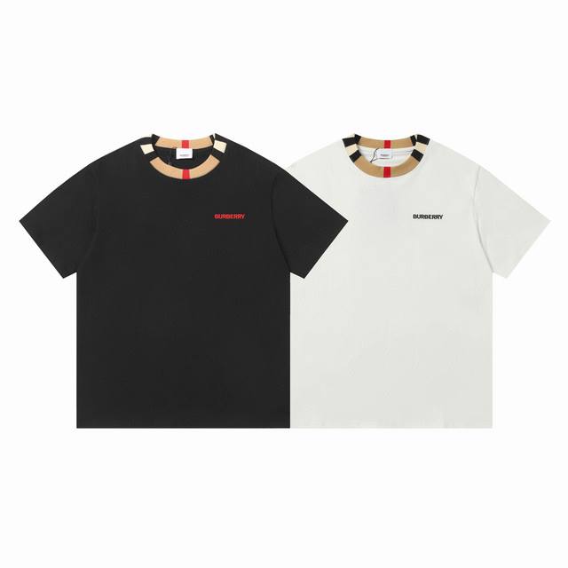 Style number: 711 Burberry Burberry embroidered Logo plaid collar short-sleeved