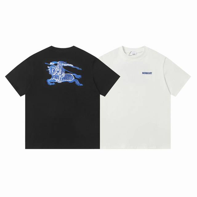 Style number: 705 Burberry knight front and back embroidered short-sleeved T-shi