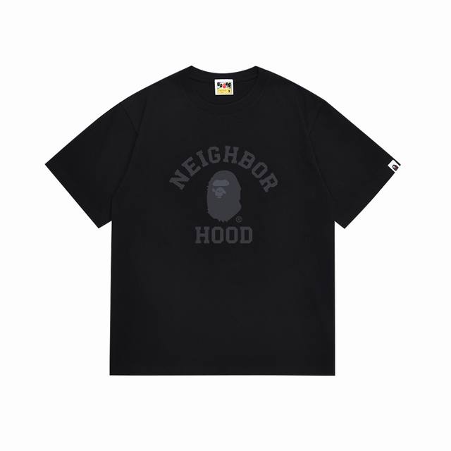 Sc140# Top version Bape ape head letter print short-sleeved T-shirt Made of 260g