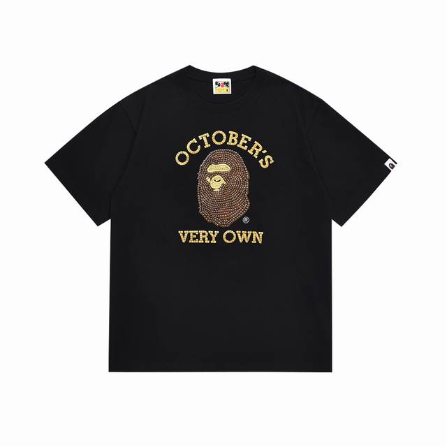Sc138# Top version Bapeovo co-branded ape head letter pattern printed short-slee