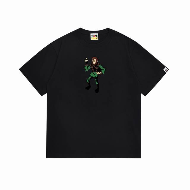 Sc137# Top version Bape ape head pattern letter print short-sleeved T-shirt Made