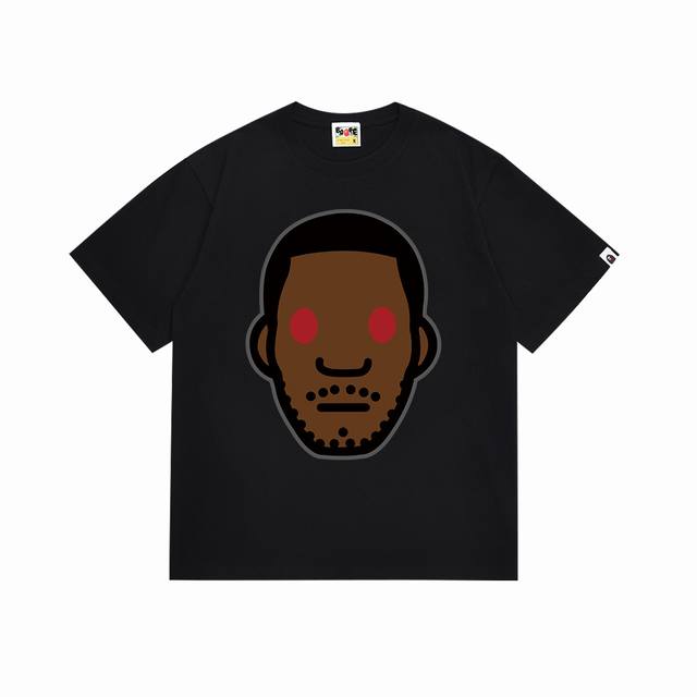 Sc133# Top version Bapekid Cudi co-branded cartoon character printed short-sleev
