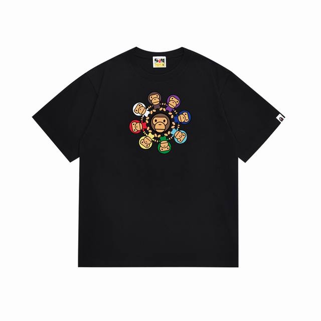 Sc132# Top version Bape Wang Jiaer same style A Bathing Ape Milo colorful printe