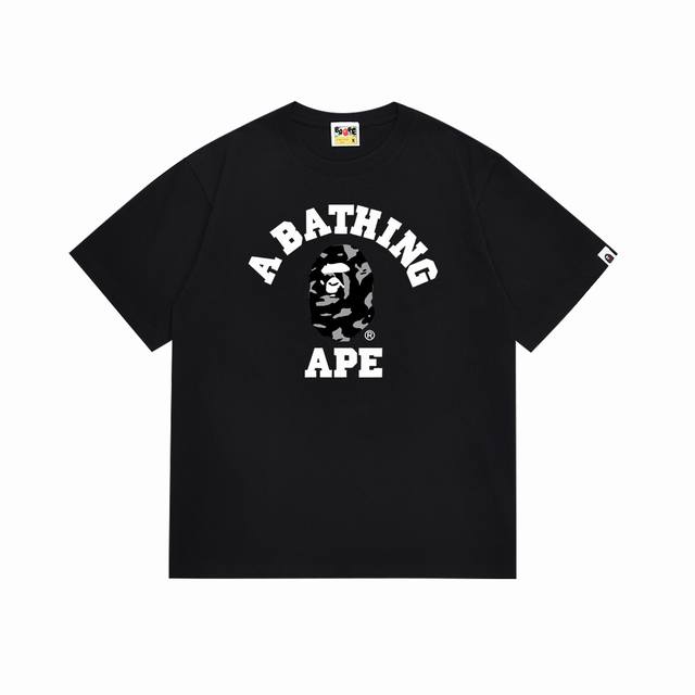 Sc117# Top version Bape percussion camouflage ape head letter print short-sleeve