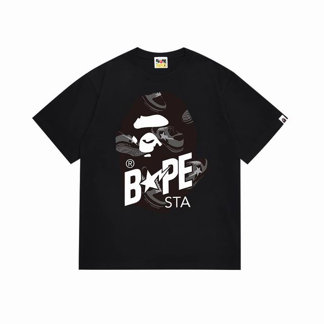 Sc110# Top version Bape ape head letter print Sta casual shoes pattern short-sle