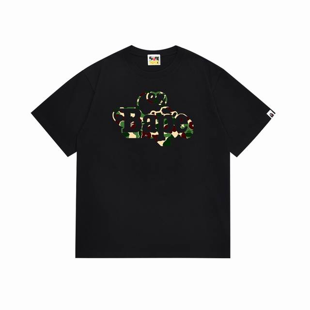 Sc109# Top version Bape camouflage cartoon Baby Milo printed pattern short-sleev