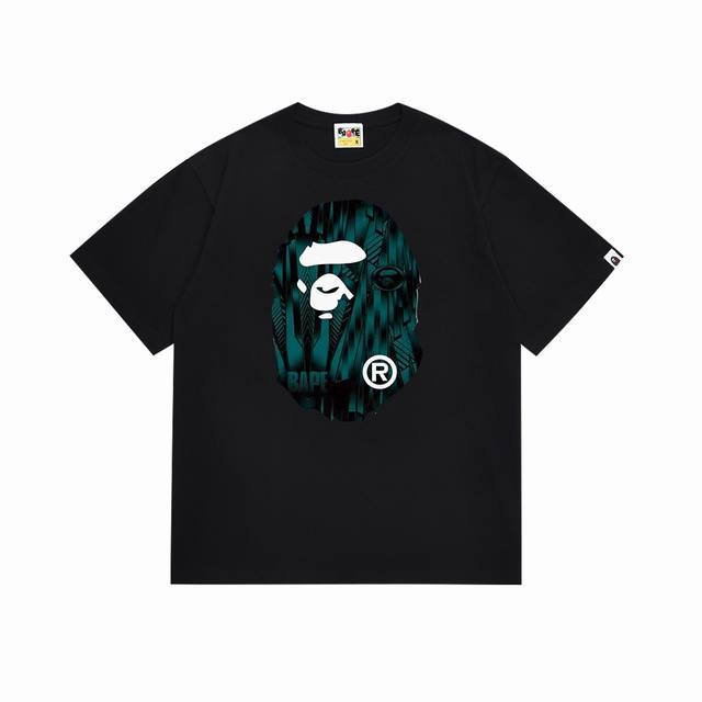 Sc104# Top version Bape Speed Racing Speed Pattern Ape Head Printed Short Sleeve