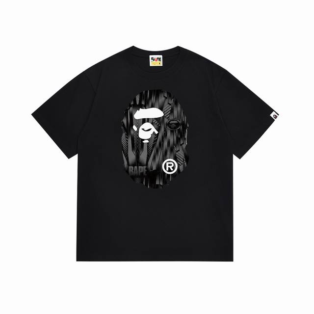 Sc104# Top version Bape Speed Racing Speed Pattern Ape Head Printed Short Sleeve