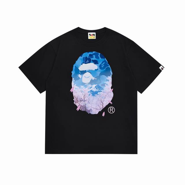 Sc099# Top version Bape camouflage ape head cherry tree Mount Fuji printed patte