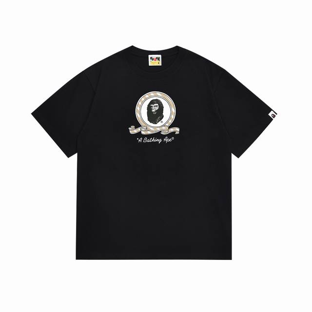 Sc095# Top version Bape ape star logo letter print short-sleeved T-shirt Made of