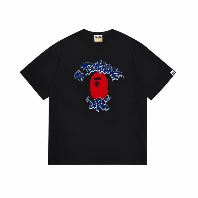 Sc094# Top version Bape graffiti ape head print short-sleeved T-shirt Made of 26