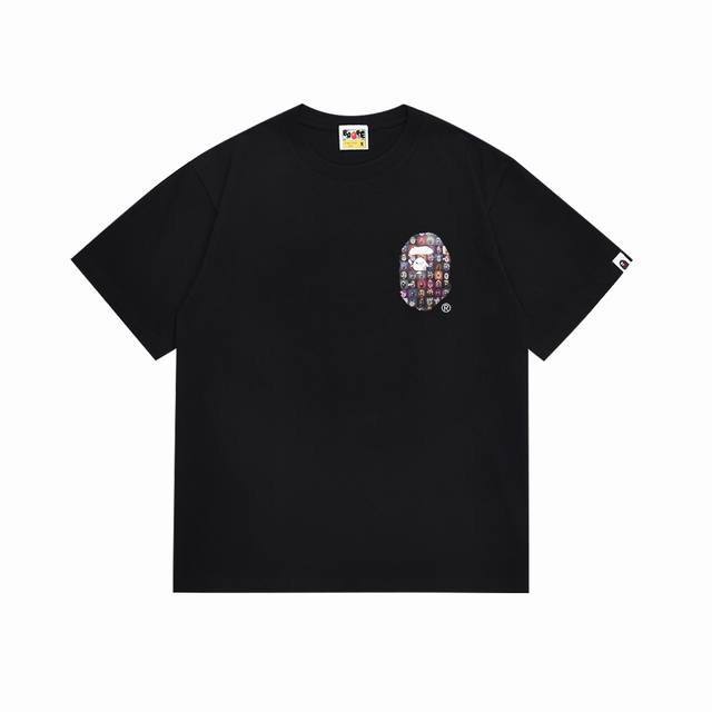 Sc090# Top version Bape Ape Universe Nft Ape Man Small Head Printed Short Sleeve