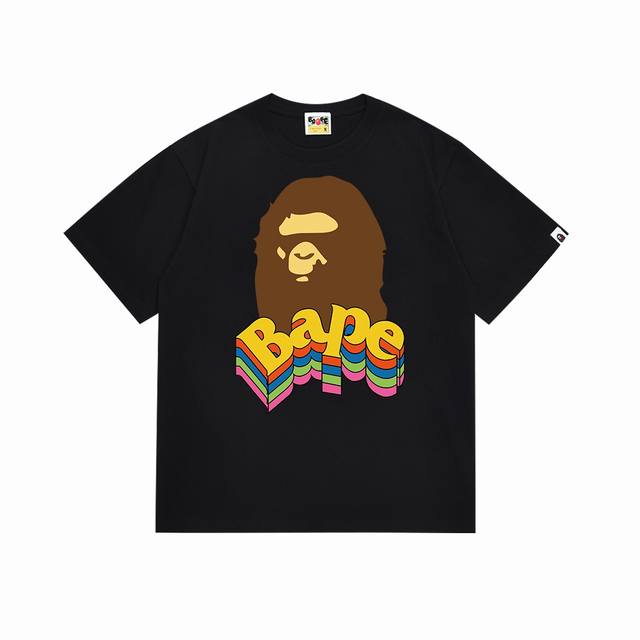 Sc085# Top version Bape ape head colorful letter printing three-dimensional effe
