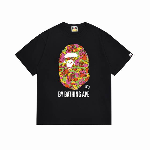 Sc083# Top version Bape flower camouflage ape head letter print short-sleeved T-