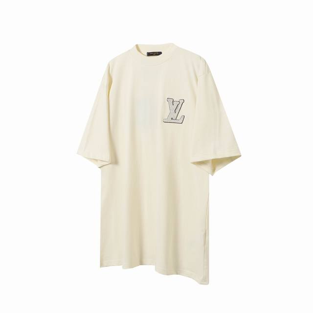 L71 Lv Louis Vuitton 25Ss embroidered woven logo short sleeves The embroidered s