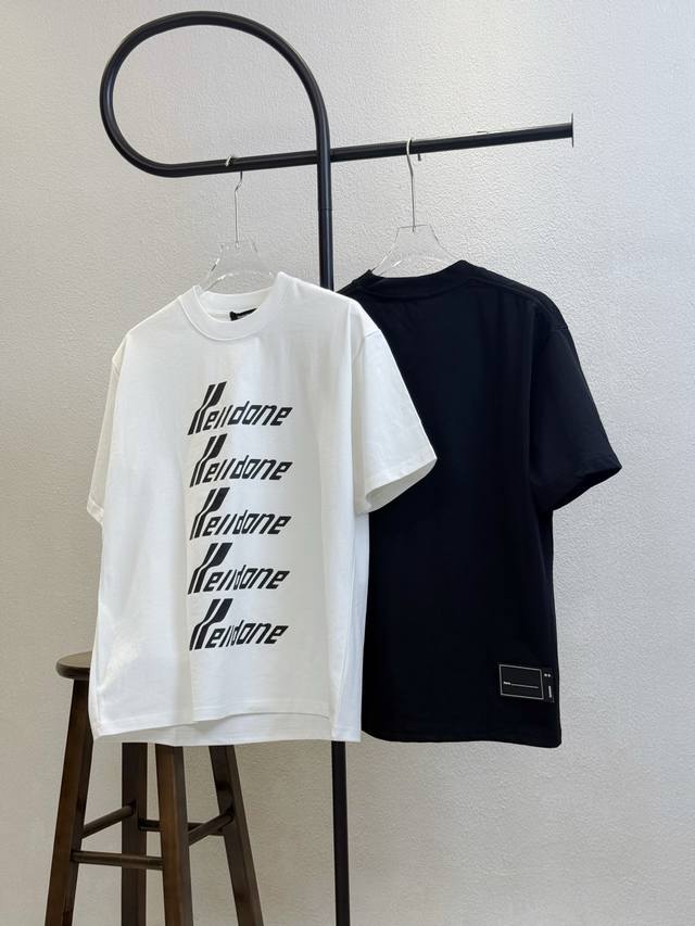 Style No. X201 We11Done basic slogan letter bullet screen printing round neck sh